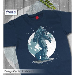 YSHIRT Starboard Design Graphic Printed Tees Navy Blue Tshirt