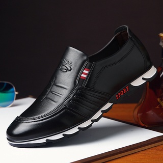 Brand Designer Shoes Mens Loafers Spring Fashion Slip on Leather Shoes Driving Moccasin Men Soft Bla