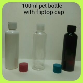 100ml pet bottle with flip top cap