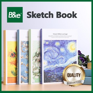 bnesos Stationary School Supplies Van Gogh Sketch Book A5/B5 128Pages 100GSM