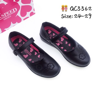 School shoes QC3362 black shoes kids shoes girls fashion (4)