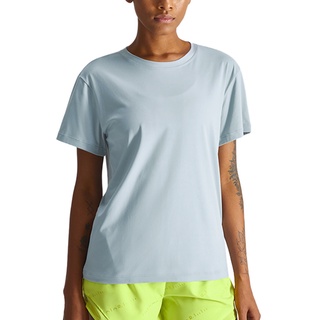 2022 New Sports Short Sleeve Fitness Short Sleeve T-shirt Women's Mesh Splicing Lulu Yoga Top