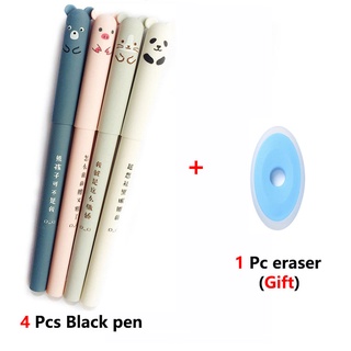Kawaii Erasable gel pen set Blue/Black Ink ballpoint refills Rods Washable Handle School Writing supplies Stationery
