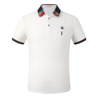 Men Polo Shirt Cotton Short Sleeve Polo Shirt Bee Pattern Shirt Casual Shirt Business Wear