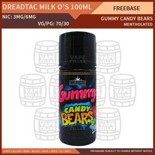 Dreadtac Milk O 100ML Gummy Candy Bears (3 MG, 6 MG) Vape Juice E Liquids