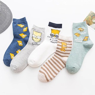 new Simpson series of socks in cotton cartoon female socks women/men At Home Unisex iconic socks