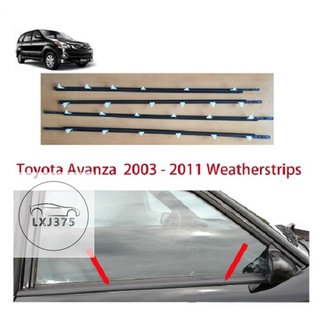 4PCS For Toyta Avanza 2003 - 2011 Weatherstrip Window Seal , Car Window Moulding Trim Seal Door Outside Moulding