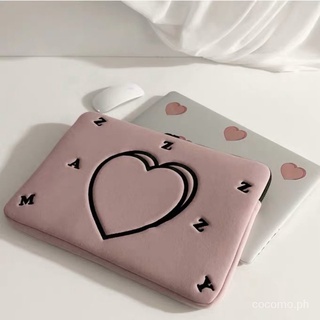 COD Ready stock Sweet Heart Laptop Pouch 15.4/14/13.3in Notebook MacBook Sleeve Bag