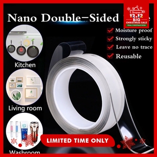 HOKKA Double-Sided Adhesive Nano Tape Traceless Washable Removable Tapes With Cutter
