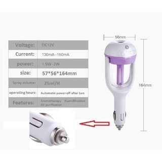 USB Car Charger Humidifier with USB Output (6)