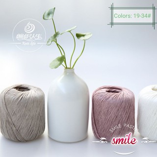 [100% linen thread] ✨crochet thread linen lace crocheted fine wool 5#lace thread 50g 19-34# (1)