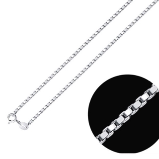 Silver Kingdom Box Chain Ladies Necklace 92.5 Italy Silver Korean and Japan Fashion Jewelry (1)