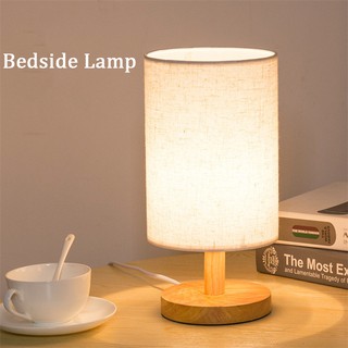Bedside Lamp Night Light Warm White Bulb Gift Wood Table lamp Baby Sleeping Light Decoration Indoor