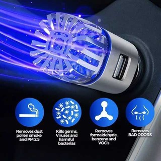 Car Purifiers 2 In 1 Negative Ions With Dual Usb Charger Ionizer Air Freshener Ionic Odor Eliminator (6)