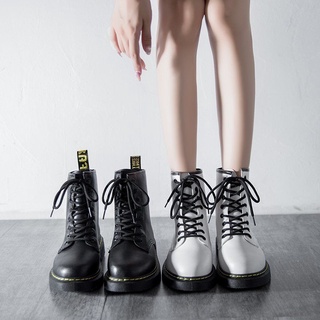 Martin boots--British style Martin boots female students Korean version 2020 new all-match leather flat ankle boots spring and autumn single boots children