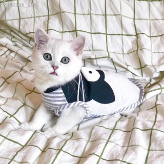 Wet Weather Gear☎✧❅♛cat clothes summer thin anti-hair loss pet cat summer cat summer blue cat kitten