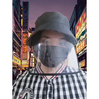 Hat with face shield protective bucket hat comfortable high quality