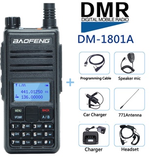 Baofeng DM-1801A Dual Time Slot DMR Tier I&II Radio Digital Analog 136-174/400-470MHz Walkie Talkie