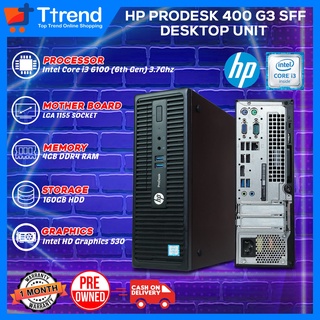 HP Prodesk 400 G3 Intel Core i3 6th Generation PC Desktop Computer Package | TTREND
