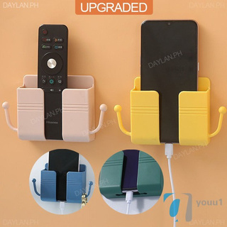 [₱20 OFF] Wall Mount Stand, Phone Holder Socket Phone Charging Holder Bracket Shelf, Wall Mounted Organizer Storage Box Remote Control Mounted Mobile Phone Plug Wall Holder Charging Multifunction Holder Stand