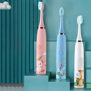 Cleaning Brushes✼▨✣Rechargeable Kids Electric Toothbrush, 4 Modes with Memory, Fun & Easy Cleaning,