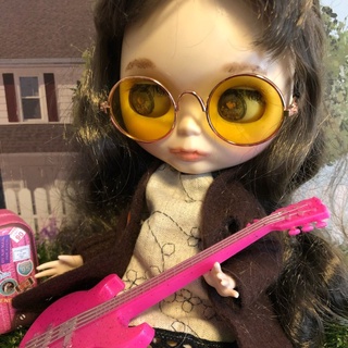 【Ready Stock】◑▼Doll Cool Glasses Pet Sunglasses For BJD Blyth American Grils Toy Photo Props (7)