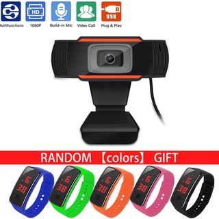 【Free LED watch】1080P HD Webcam Web Camera With MIC For Computer For PC Laptop