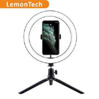 LemonTech Selfie Light Photographic Lighting 16CM/26CM 3 Color Dimmable Led Ring Light Phone Holder Photo Studio Phone Video Makeup Light Photography
