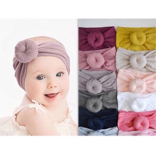 【spot goods】◕◑❀Kangaroomom Baby Girl 3Pcs/set Elastic Headband Turban Knot Girl Hair Band（Assorted）