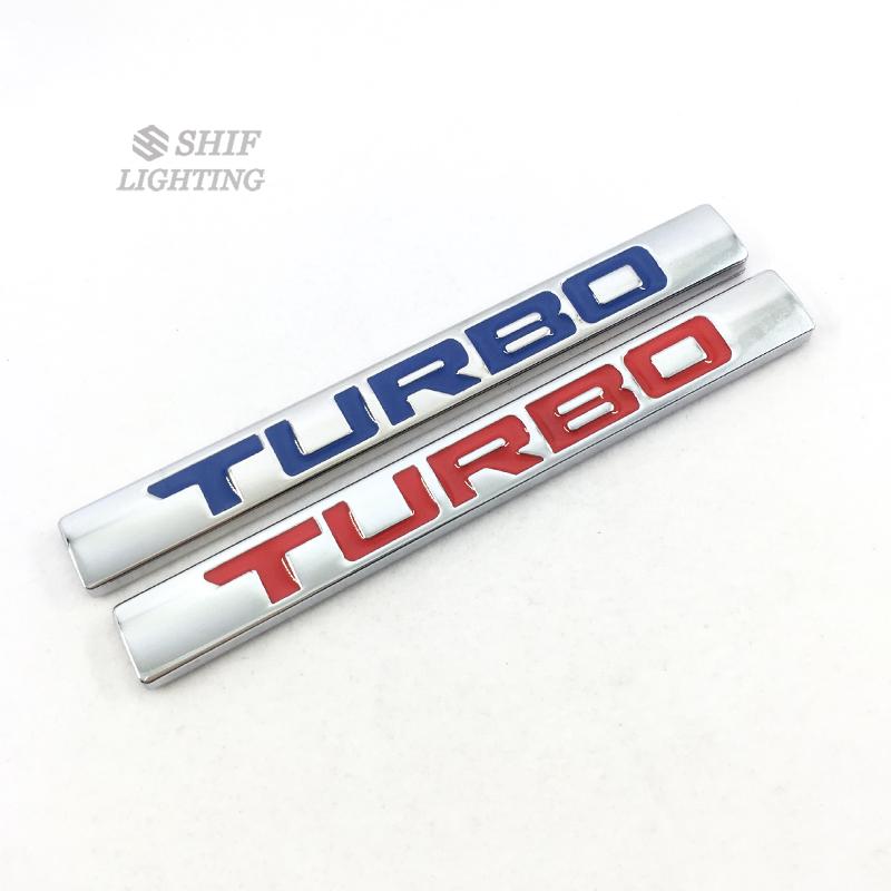 1 x Metal Turbo Logo Car Auto Side Rear Trunk Lid Emblem Badge Sticker Decal