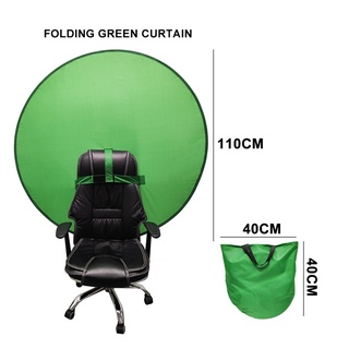 Foldable Green Id Photo Nylon Reflective Background Cloth Cutout Green Screen Photography Live Velcro Hanging Chair Board