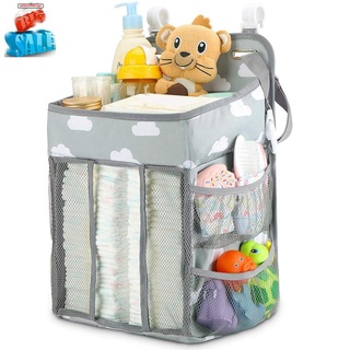 Hanging Diaper Caddy Organizer- Diaper Stacker for Changing Table, Crib, Playard or Wall Nursery Organization Baby Shower