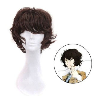 Anime Bungo Stray Dogs Dazai Osamu Short Curly Resistent Cosplay Synthetic Wigs
