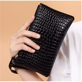 Luxury Women Crocodile Leather Clutch Handbag Bag Coin Purse Wallet