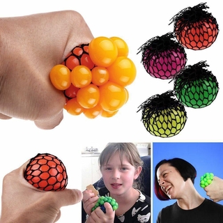1Pcs Creative Squishy Mesh Net Fruity Ball Grape Squeeze Relax Stress Reliever Mood Squeeze Relief Toy