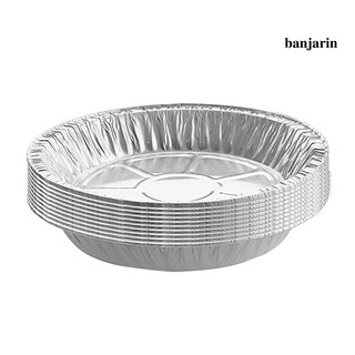 Kendareh 50Pcs Disposable Round Aluminum Foil BBQ Food Tray Container Non-stick Baking Pan (8)