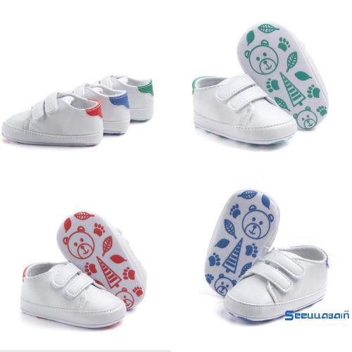 ❥☀✿SEEInfant baby girl boy Velcro shoes PU crib shoes size