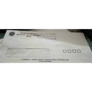 ๑PRC Metered Stamp Window Mailing Envelope (BOARD EXAM ESSENTIALS)l