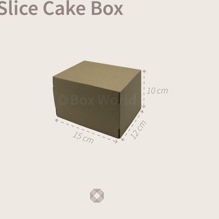 Slice Cake Box 15x12x10 Contents 10 pcs - Cardboard Cardboard Bread Packaging Box, Bolu Cake, Tart, Chiffon