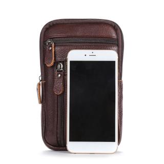 BST❀Men's Genuine Leather Fashion Phone Pouch Belt Bag Shoulder Crossbody Waist Pack