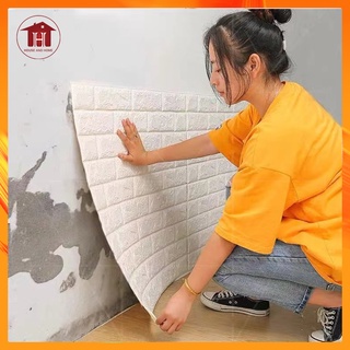 BIG SIZE 70×77cm wallpaper sticker wall paper adhesive wall decor waterproof foam bricks COD