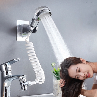 Washbasin Faucet External Shower Set / Double Control Switch Bathroom Washbasin Sink Hose Sprayer Hair Washing / Handheld Shower with Retractable 2.0 m Hose and A Free Bracket