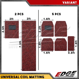 ❏✣☃Universal SPAGHETTI / COIL Rubber Matting 2pcs or 5pcs/set car mat floor guard protection anti