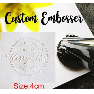 Personalized Book Embosser Your own Designs Ex Libris Custom Embosser Seal Stamp Personalized