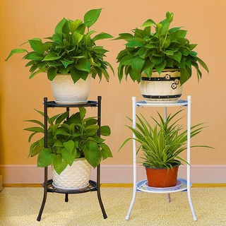 [24x30x35cm] Metal Plant Shelves Flower Pot Holder Plant Stand Display Indoor Outdoor Garden (1)