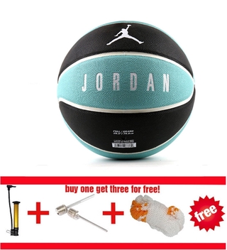 JORDAN Jordan Adult Basketball Ball Outdoor Cement Floor Wear Resistant Men's Match Training basketball Size 7 basketball Free Pump Blue black