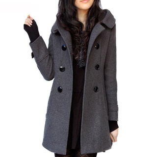 2021 Hooded Woolen Cashmere Cotton Coats and Jackets Autumn Women Coats Winter Women Casual Slim Plu
