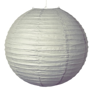 Pastel/light gray paper lantern