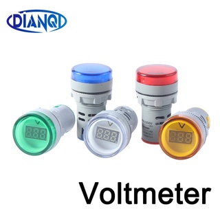 22mm LED Digital Display Voltage Meter Indicator Signal Lamp Voltmeter Lights Tester Measuring Range 60-500V AC LuXg