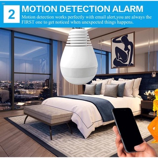 Practical✜๑NEW V380 IP CCTV bulb Camera Wireless WIFI Network Security Two Way Audio 1080P Home 360° (1)